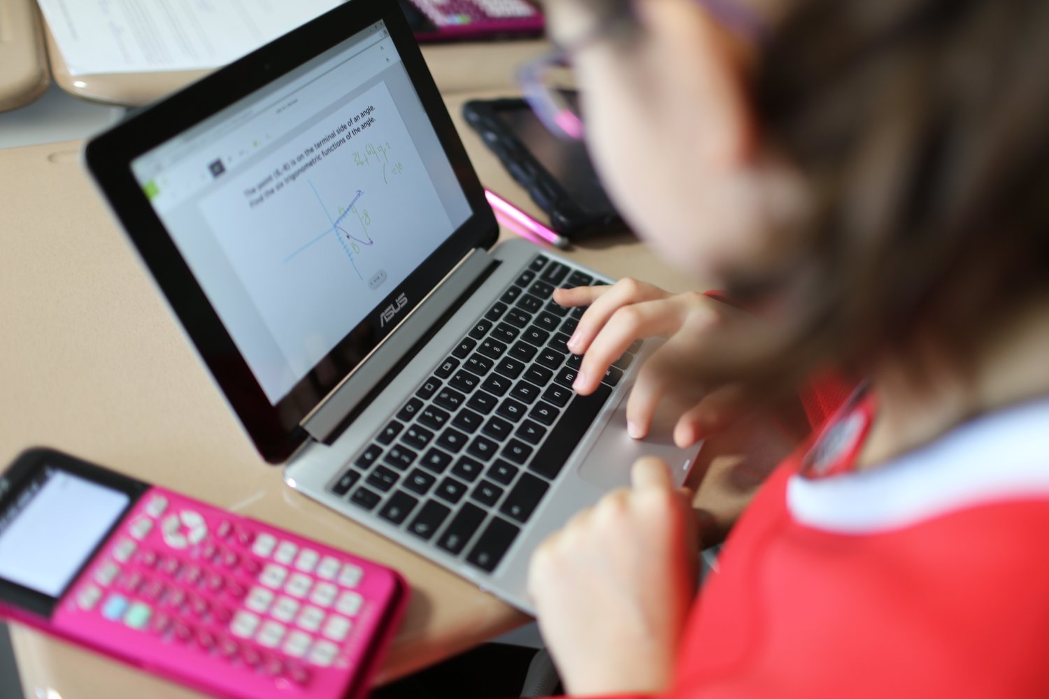Student using the Classkick app on a tablet